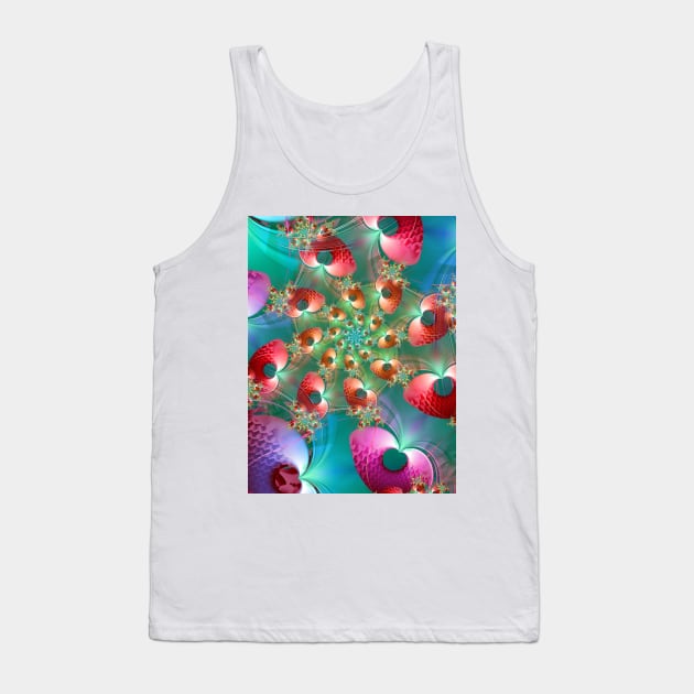 Fractal Hearts Design Tank Top by pinkal